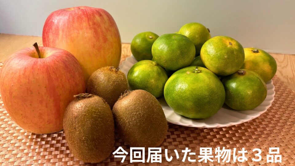 入会特典で届いた旬の果物